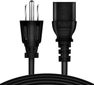 FITE ON 6ft/1.8m UL Listed AC in Power Cord Cable Outlet Socket Plug Lead for Wasabi Mango UHD490 Real 4K HDMI 2.0 49 LG AH-IPS UHD DP Perfect Pixel Monitor