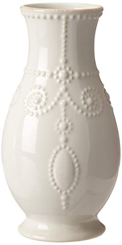 Lenox French Perle White 8" Fluted Vase, 1.85 Lb #TOP1