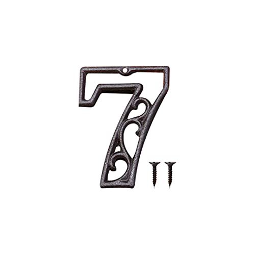 Zayookey Métal Numéro de Maison en Fonte extérieur Moderne House Numbers Metal Sign Numéro de Porte Style rétro Numéro D'adresse Pour café, Bar,...