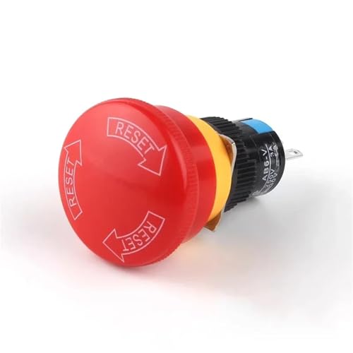 Interrupteur arrêt d'urgence 16mm YJ-LA16-11ZS-A pour tableau électrique de commande - 8