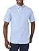 Amazon Essentials Men's Slim-Fit Short Sleeve Stretch Oxford Shirt with Pocket, Powder Blue, Medium