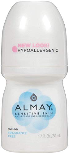 Almay Roll-On Antiperspirant & Deodorant, Fragrance Free 1.7 oz Pack of 5