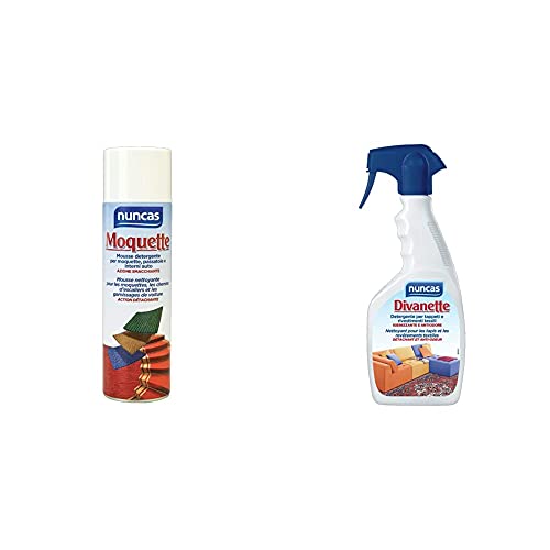 Nuncas Italia S.P.A. Moquette - 500 ml + Detergente per Tappeti e Rivestimenti Tessili Divanette, 500ml