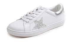 White Glitter Silver Star