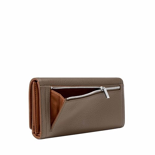 Image of Fossil Women's Logan Leather Wallet RFID Blocking Flap Clutch Organizer
