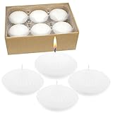 UNICY 12 Pack 3 Inch White Floating Candles, 10 Hour Unscented Dripless Tealight Candles for Cylinder Vases, Centerpieces at Wedding Party Pool Holiday - Wavy Float Candle