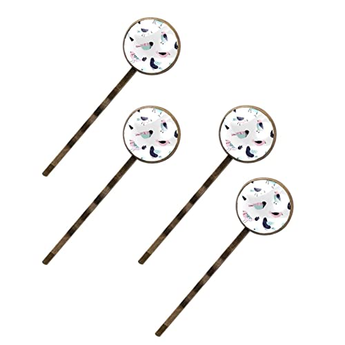 Épingles à cheveux oiseau femme lot de 4 barrettes colorées design