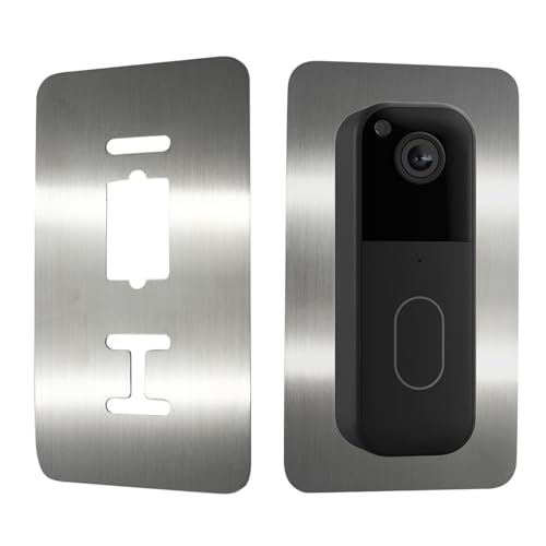 Edelstahl Blende für Blink Videotürklingel, Video-Doorbell Halterung – Robuste Halterung und Zubehör Blatte für Klingel