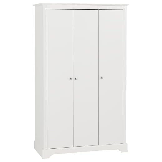 Seconique Stratford 3 Door Wardrobe in White