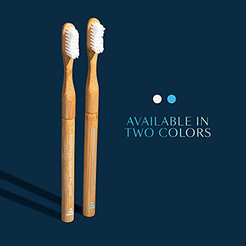 Better & Better Natural Bamboo Toothbrush | Soft Bristles | 100% Plant-Based | Reusable Handle And Replaceable Brush Head | Eco-Friendly, Zero Plastic | Adult Size, White #TOP5
