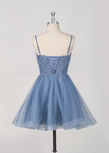 Homecoming Dresses 2025 Short Sparkly Lace HOCO Prom Dress for Teens Flowy Tulle A-Line Princess DAMA Dresses2