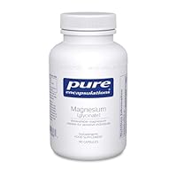 Pure Encapsulations Magnesium Glycinate 120mg - Bioavailable Magnesium Chelate Tiredness and Fatigue Supplement - 90 Capsules