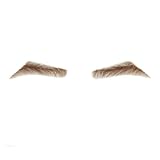 Lace Fake Eyebrows one pair, Handmade Real Human Hair Lace Front False Eyebrow for Men, Natural Look, Human Hair Eyebrow Wig Extensions for Daily Use, Makeup, And Stage(Brown)