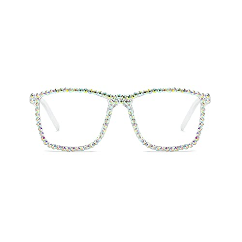 Melrose Square Reading Glasses For Women Presbyopia Eyewear Bling Rhinestone Vintage Reader (3, Tanspard) #TOP2