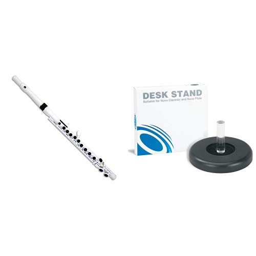 NUVO �k�[�{ �v���X�`�b�N���Ǌy�� ���S�h���d�l �t���[�g C�� Student Flute 2.0 White/Black N230SFWB ��p�X�^���h�t���Z�b�g �y�������K�i�z