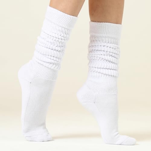 AWS/American Made 3 Pairs Slouch Socks for Women Pack Colorful Extra Heavy and Long Shoe Size 5 to 104