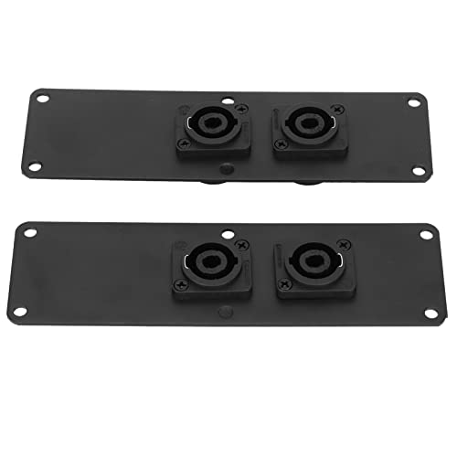 Ausla Plaque de Connexion de Haut-Parleur, Plaque de Borne de Haut-Parleur en Fer de 2 Mm d'épaisseur avec 2 Connecteurs pour de 6 à 18 Pouces, Haute conductivité pour Les Systèmes de Sonorisation