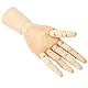 Qcwwy Hölzernes Handmodell, 17,8 cm Art Wooden Hand Youngful Wood Mannequin Hand Realistic Wooden Hand Model Wood Artist Drawing Wooden Flexible Fingers Manikin