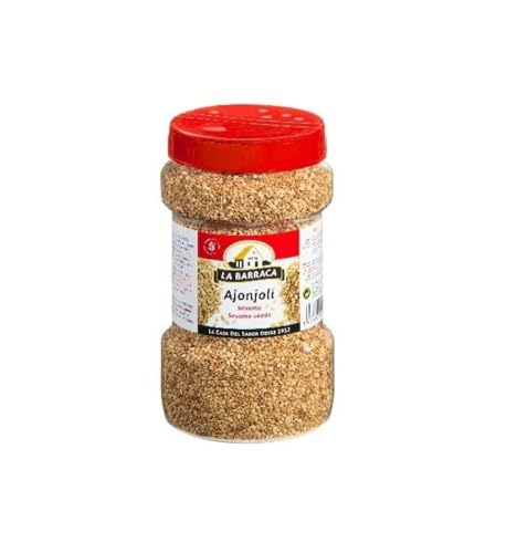 Ajonjolí Dorado Tostado La Barraca – Semillas de Sésamo Seleccionadas y Tostadas – Uso Profesional y Doméstico – Ideal para Panadería, Repostería y Cocina – Bote Hotelero 400 g – Producto de España