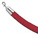 Lavi Industries Velvet Rope with Snap Hooks, 6 feet long, Cardinal Red and Satin Stainless Steel