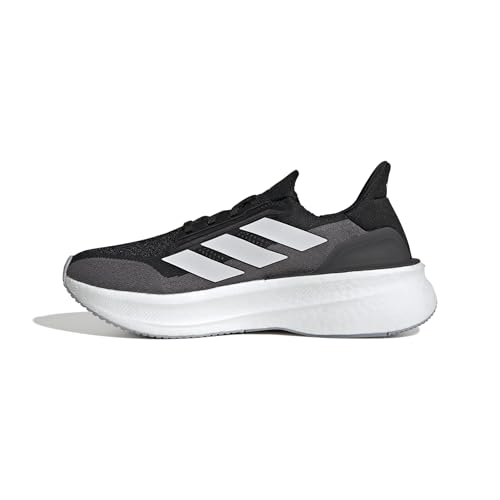 adidas レディース ウルトラブースト 5X ランニングスニーカー, ブラック/ホワイト/カーボン。, 10.5
