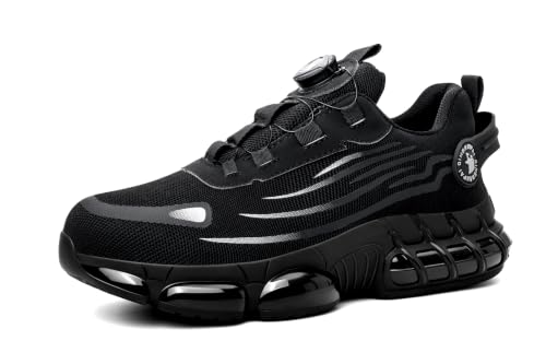 Image of Steel Toe Shoes for Men Women Safety Work Shoes Air Cushion Construction Industrial Shoes Safety Shoes Lightweight Steel Toe Sneakers for Men