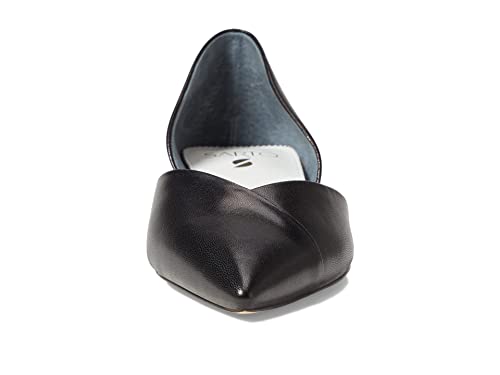 Franco Sarto Women's Tabitha Pointed Toe Flat Ballet, Black Leather, 8 #TOP1