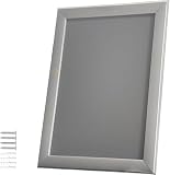 Albyco - Marco de Aluminio con Cambio de Click - Sistema Easy-Click, Portafotos - Ancho de lista 19 mm - Aluminio - Metal