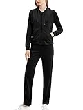 【Einfach zu kombinieren】Sportstil, Velours-Trainingsanzüge können mit kurzärmeligen, ärmellosen oder langärmeligen Oberteilen und Sportschuhen kombiniert werden, die Sie aktiv, modisch und attraktiv machen.