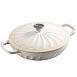 NSIRONS Enameled Cast Iron Braiser, 3.8 Quart...