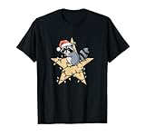 Christmas Cute Funny Racoon Star Lights Space Xmas