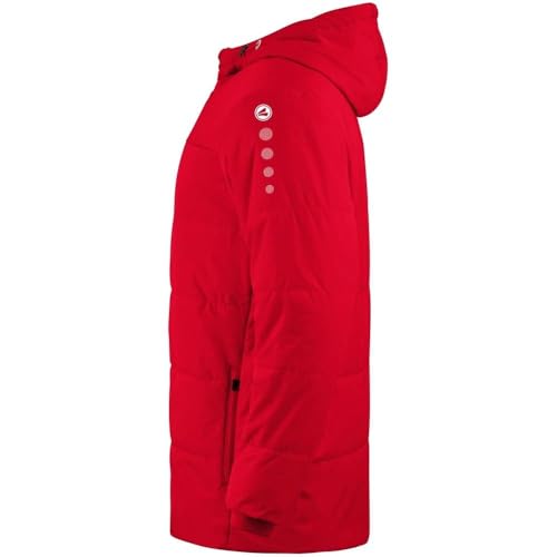 JAKO - Veste D'Entraîneur D'Équipe à Capuche, Mixte, Rouge, M