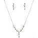 Topwholesalejewel Fashion Jewelry Set Rose Gold Plating Flower Necklace Earrings Set