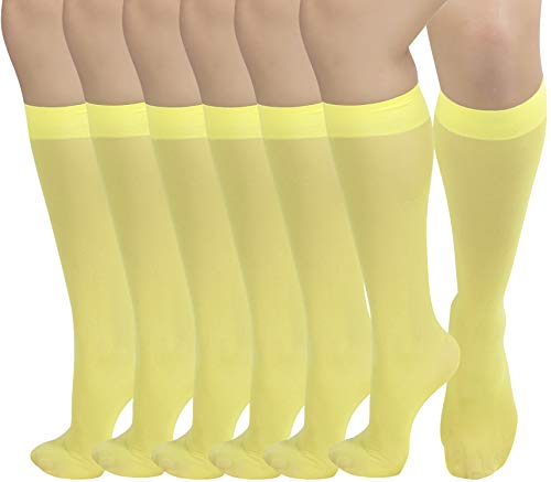 ToBeInStyle Womens Pack of 6 Knee High Trouser Vibrant Socks