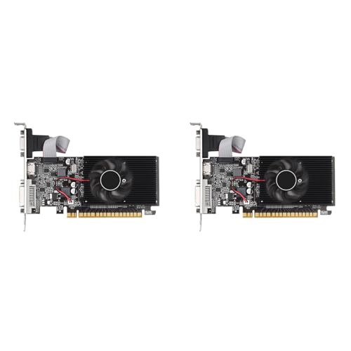 Image of Ksrnsne 2X GT210 1GB GDDR3 64Bit Graphics Card PClE X16 2.0 GPU Computer Graphics Card DVI-D+VGA+HD Desktop Video Card