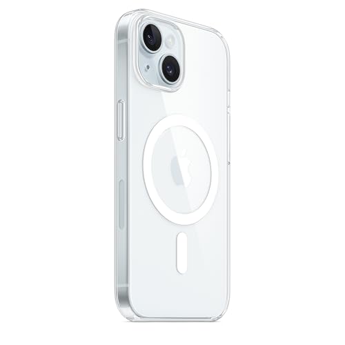 Image of Apple iPhone 15 Clear Case with MagSafe: Lightweight Phone Case, Wireless Charging Compatible, Smooth Glossy Finish