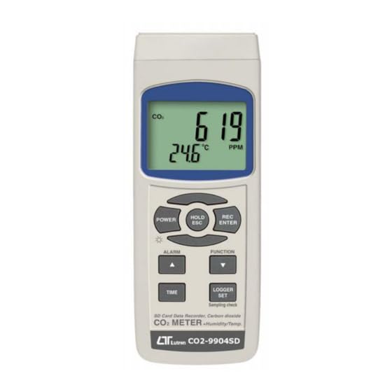 Portable Real Time Datalogger Type CO2 (Range: 0 to 6,000 ppm), Temperature & Humidity Meter for Theatre, Auditoriums, Workplace, Amphitheatre | Model: Lutron CO2-9904SD