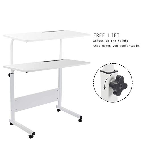 Grandma Shark 80 * 40cm Laptop Desk,Staande Hoogte Verstelbare Computer Bureau met Mobiele Telefoon Tablet PC Slot… - Image 4