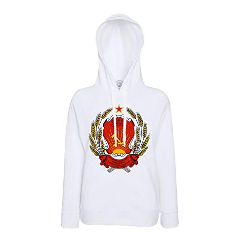 Sweat à Capuche URSS Vintage avec Écusson Rouge Style Rétro Russie