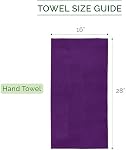 Elegant Comfort Three Line Ensemble de serviettes en popcorn pour salle de bain 16 x 28 pouces, qualité de l'hôtel Premium 4-Pack Serviettes à main, 100% Coton turc, doux et durable, sec rapide et très absorbant, violet