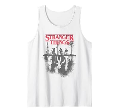 Stranger Things Silhouette Forest Logo Camiseta sin Mangas | Ya disponible en tu tienda friki favorita! En mundofriki.es! Stranger Things Silhouette Forest Logo Camiseta sin Mangas | Ya disponible en tu tienda friki favorita! En mundofriki.es!