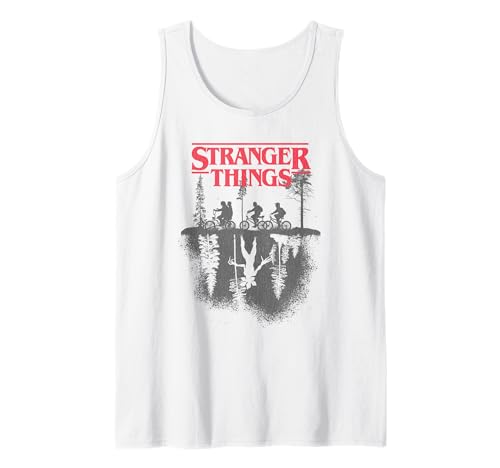 Stranger Things Silhouette Forest Logo Camiseta sin Mangas
