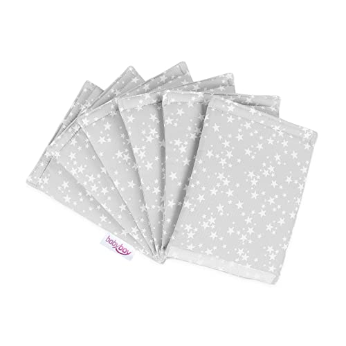 babybay Nestchen Ultrafresh Piqué passend für Modell Original, perlgrau Sterne weiß