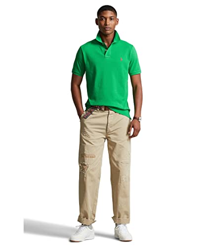 Image of POLO RALPH LAUREN Classic Fit Mesh Polo Shirt Golf Green SM