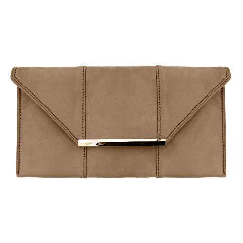 Image of JNB Faux Microsuede Envelope Clutch