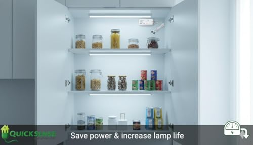 Image of Quick Sense QS-WR22 Wardrobe Sensor Switch Double Door | Automatic IR Door Sensor for Almirah, Closet & Cabinet Lights | 220-240V AC, 500W | Both Doors Shut to Switch Off