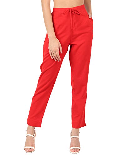 Image of Muffly Women's Cotton Flex Solid Straight Trouser