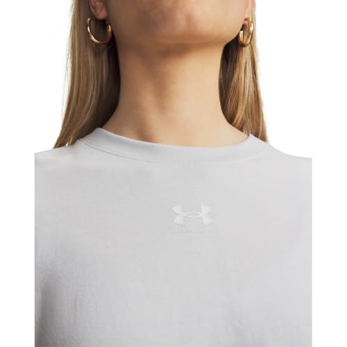 T-shirt Under Armour UA Rival Boxy Medium Gris pour homme