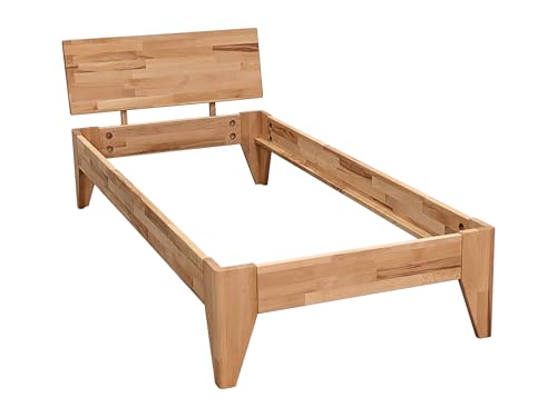 Betten-ABC Massivholzbett Rustica - 90x200 cm - Kernbuche in Naturoptik - Natur geölt