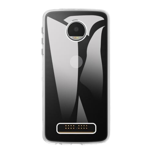 Shantime Soft Case Compatible with Motorola Moto Z Play, Slim Shockproof Bumper Protective Back Cover, Anti-Scratch Flexible Shell, Grip-Friendly(Clear)
